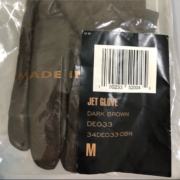 Frye company leather gloves dark brown NWT - Picture 4 of 5